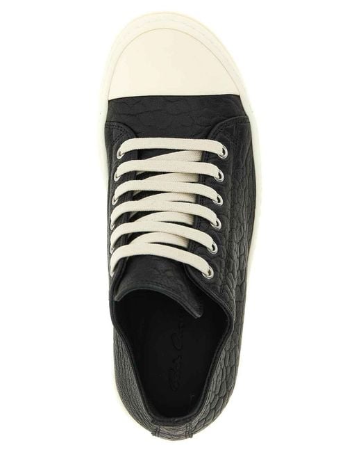 Rick Owens Black Low Sneaks' Sneakers