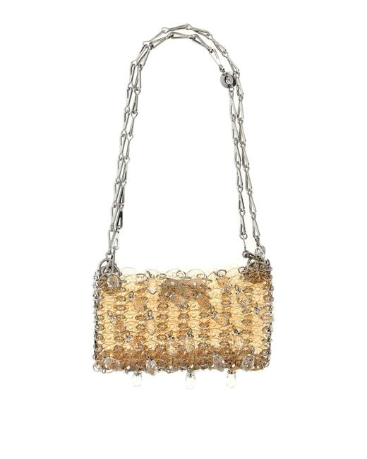 Rabanne White 1969 Nano Crystal Resin Shoulder Bag