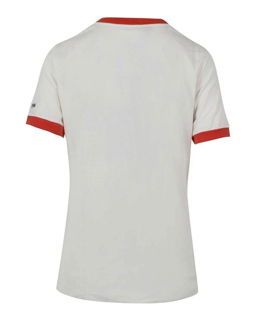 Dolce & Gabbana White Crew-Neck T-Shirt With A Vintage Print