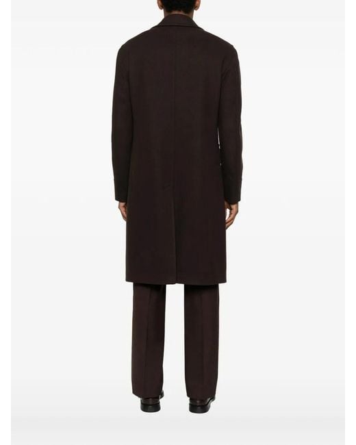 Tagliatore Black 'Sherry' Coat for men