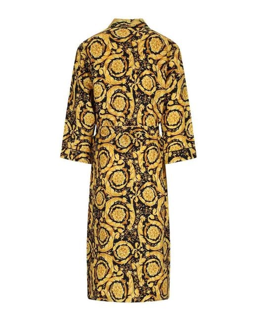 Versace Metallic Silk Dressing Gown