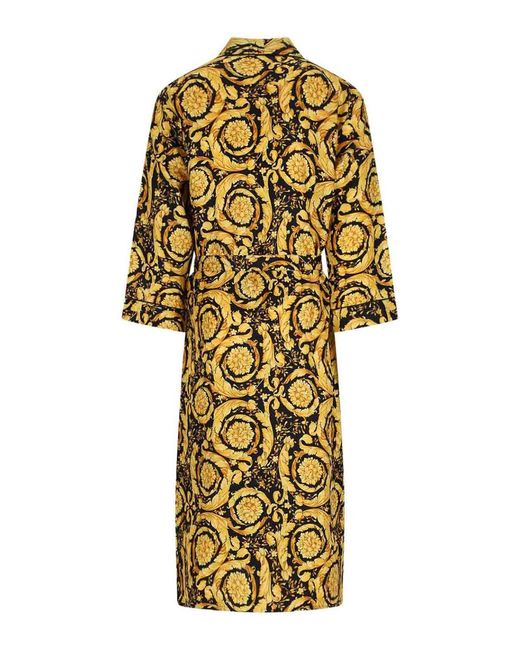 Versace Metallic Silk Dressing Gown