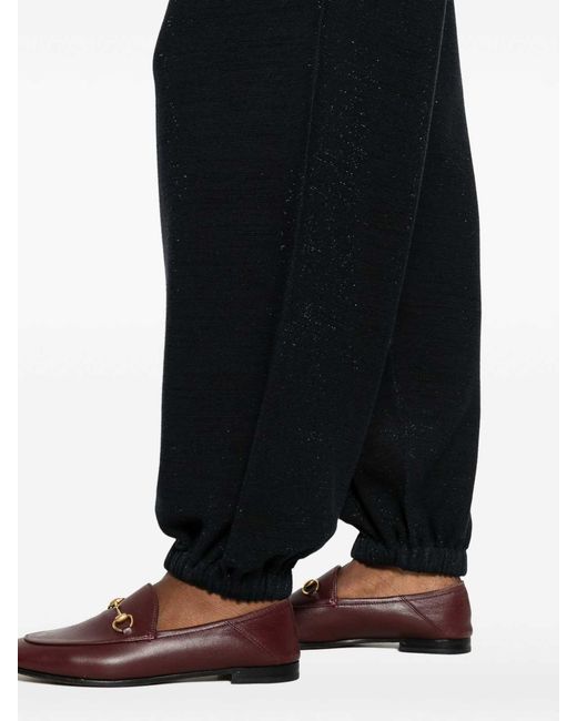 Fabiana Filippi Black Wool And Cotton Trousers
