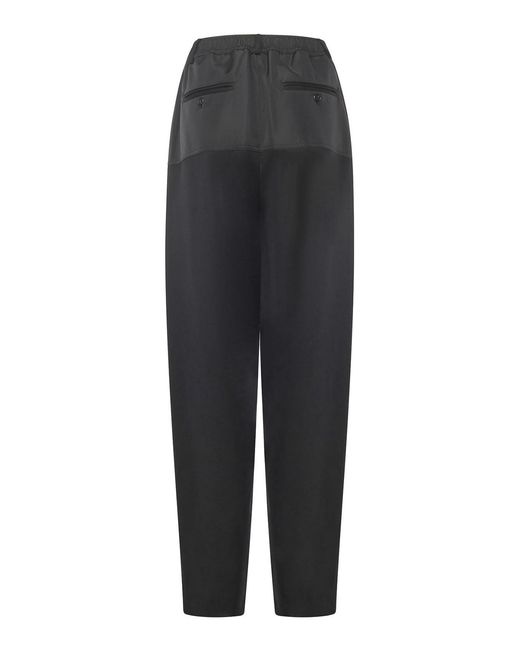Pinko Black Double-Fabric Trousers