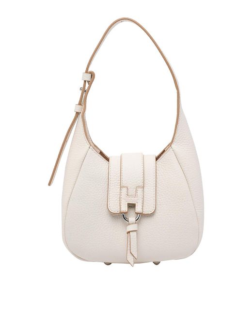 Hogan White Trend Hobo Mini Bag