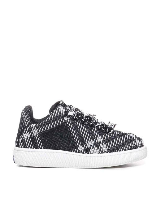 Burberry Black Box Sneaker With Check Workship for men
