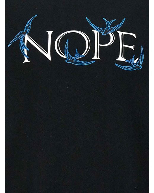 Undercover Blue Cotton Sweatshirt 'nope' Print for men