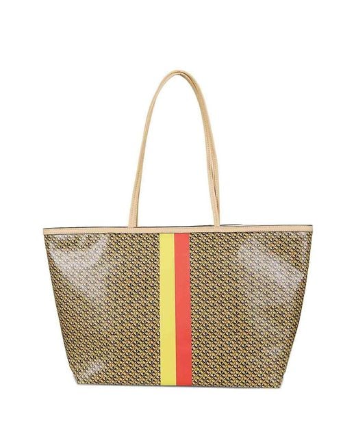 Tory Burch Natural Logo Print Bag