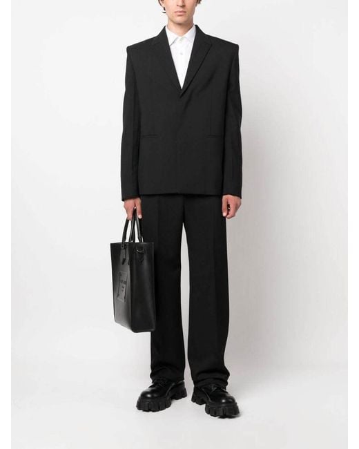 McQueen Black Double Dart Pants for men