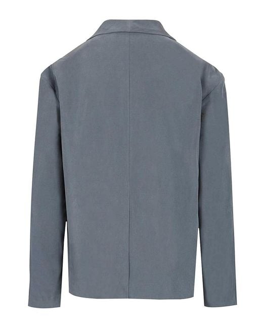 Emporio Armani Blue Single-Breasted Blazer