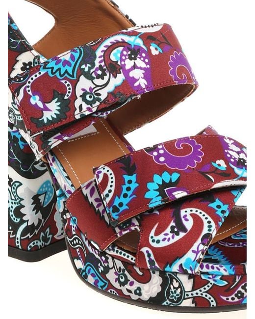 KENZO Red Aori Paisley Sandals