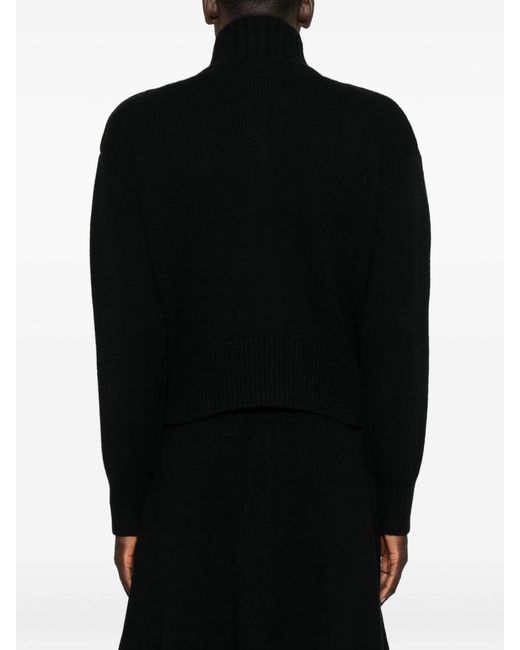 Extreme Cashmere Black Cashmere Zipped Cardigan