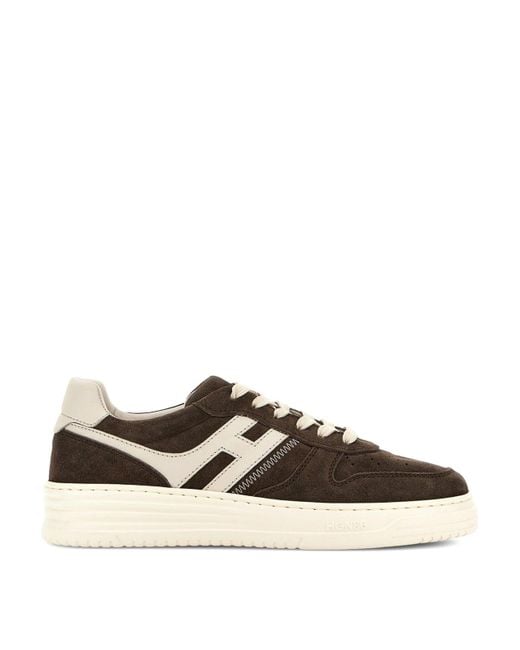 Hogan Brown H630 Leather Sneakers for men