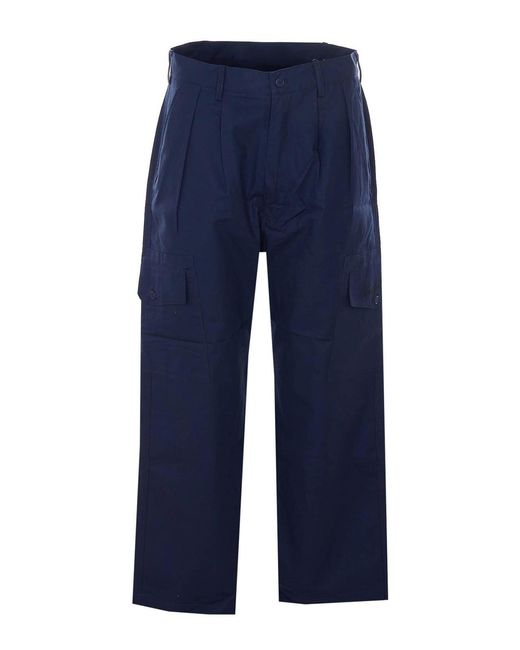 FAMILY FIRST Blue Cargo Pants for men
