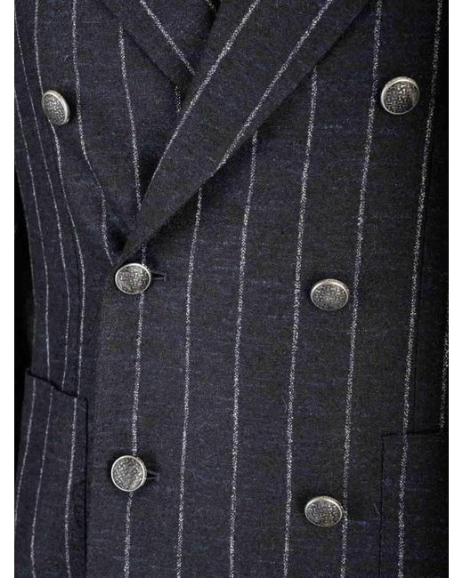 Tagliatore Blue Ecru Jacket for men