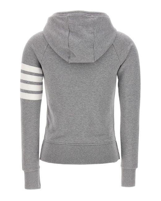 Thom Browne Gray Logo Hoodie