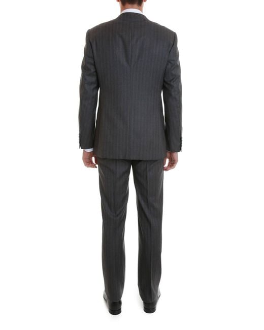 Armani Black Pinstriped Suit for men