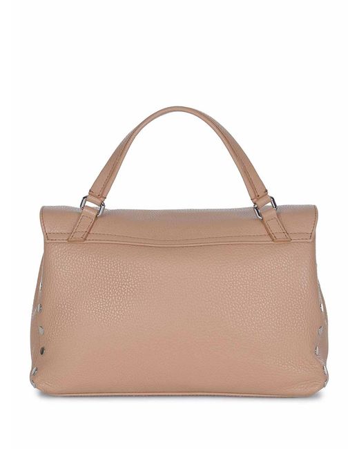 Zanellato Natural Handbag Made Of Hammered Leather