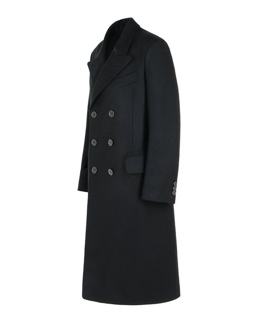 Maison Margiela Black Virgin Wool Coat
