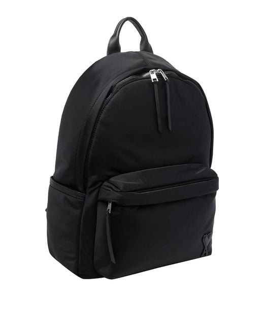 AMI Black Marcel Backpack for men