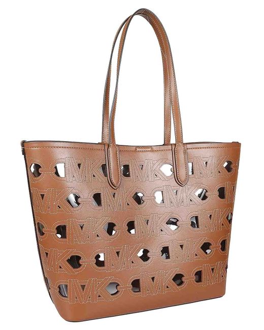 Michael Kors Brown Perforated Leather Bag