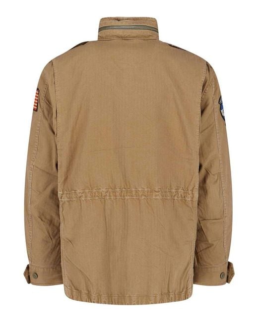 Polo Ralph Lauren Brown Military Jacket With Patch for men