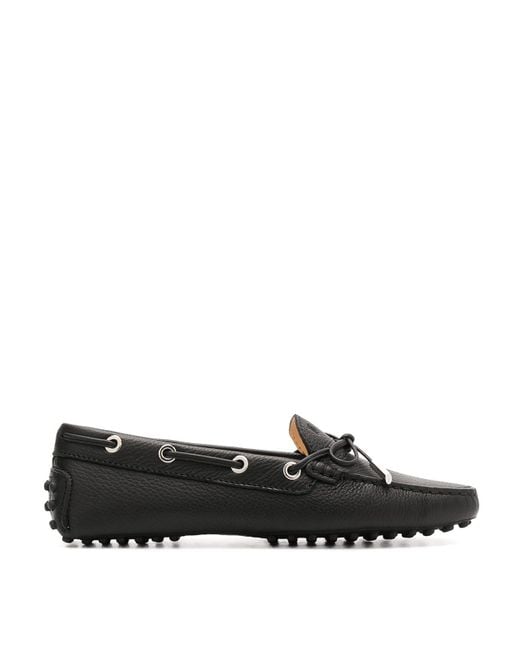Tod's Black Leather Loafers