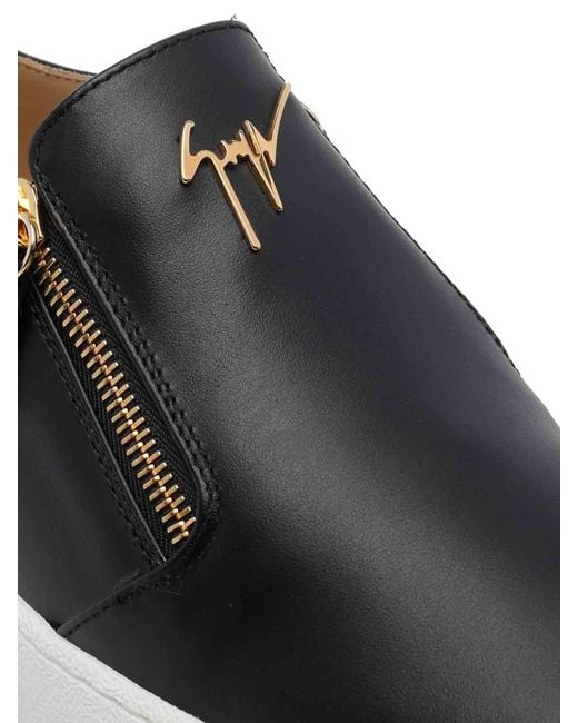 Giuseppe Zanotti Black Gz Mike Zip Slip On for men