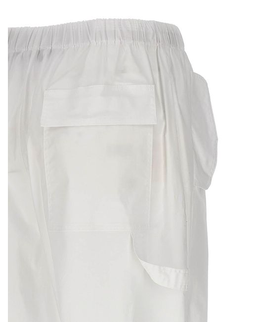 Nude White Cargo Trousers