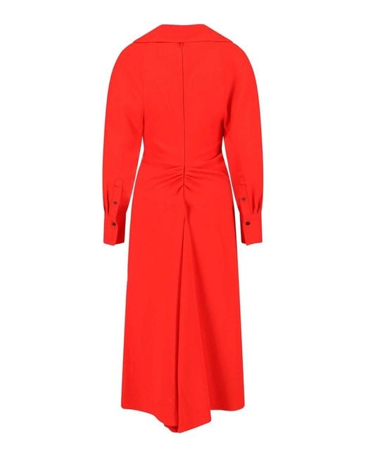 Victoria Beckham Red Dresses Viscose