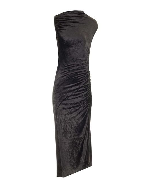 Rick Owens Black Velvet Dress Dresses