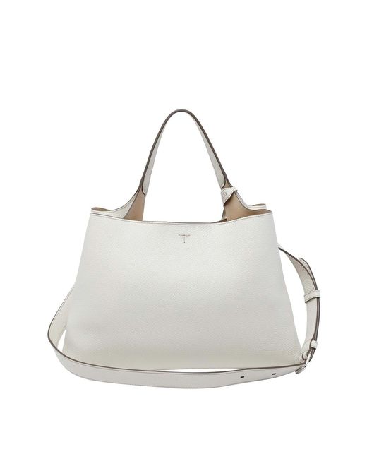 Tod's White Medium Leather Handbag