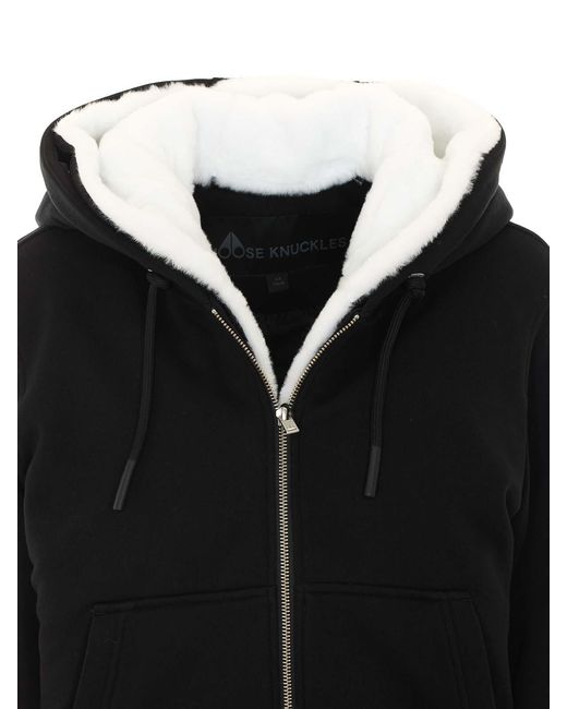 Moose Knuckles Black Classic Bunny Zip Hoodie