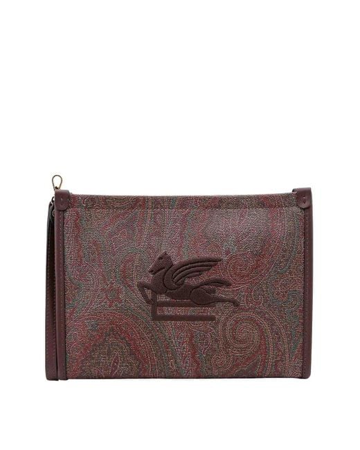 Clutch di Etro in Brown