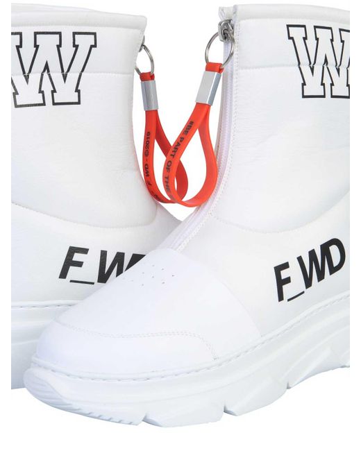 FWRD White Leather Boot