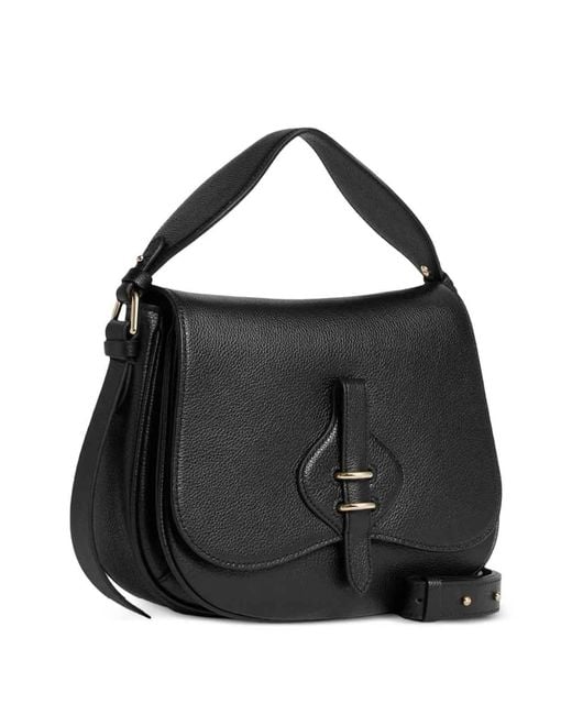 Coccinelle Black Handbag Micro Grainy Leather Noir