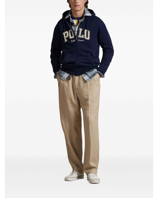 Polo Ralph Lauren Sweatshirt With Embroidered Logo And Zip in Blue for ...
