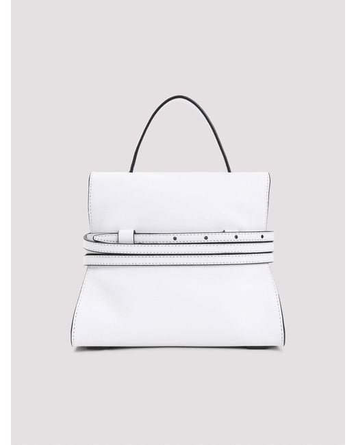 Moschino White Tie Me Shoulder Bag