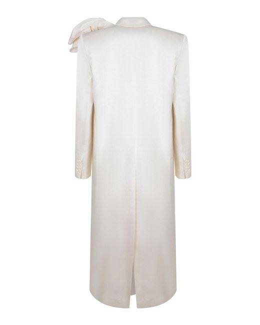 Magda Butrym White Madra Butrym Coat Made Of Linen Blend