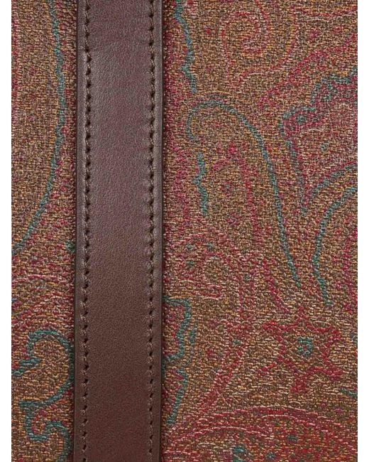 Etro Brown Paisley Small Tote Bag