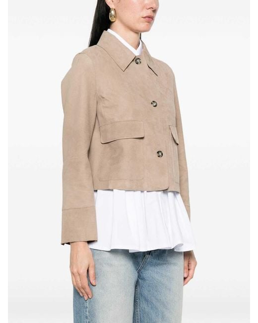 THE JACK AND JACKIE LEATHERS Natural Suede Jacket