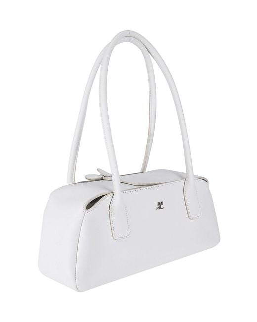 Courreges White Strip Leather Bag