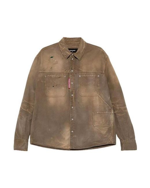 DSquared² Brown Carpenter Shirt for men