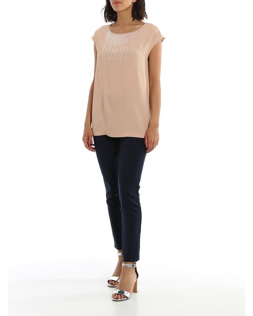 Fabiana Filippi Natural Silk Blend Crêpe Blouse