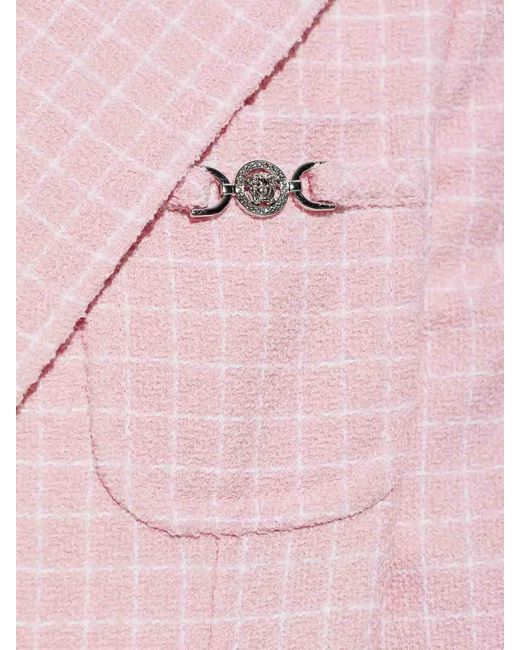 Versace Pink Crêpe Tweed Blazer