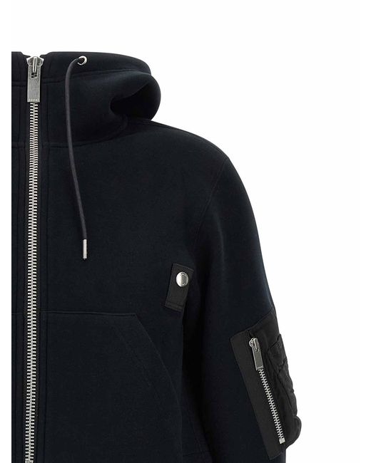 Sacai Black Sponge Bomber Jacket
