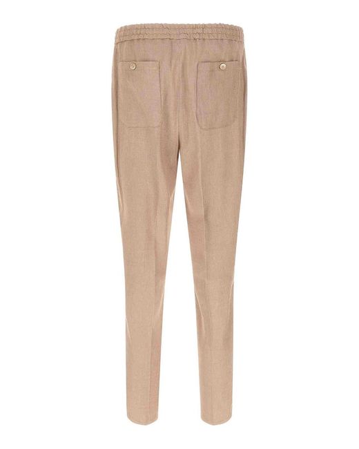 Etro Natural Flamed Linen Joggers for men