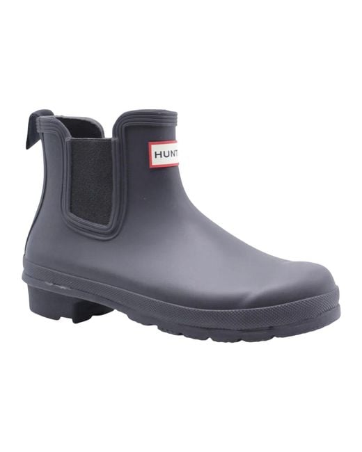 Hunter Blue Ankle Boots