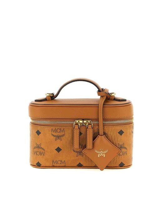 MCM Brown Aren Vanity Case Handbag