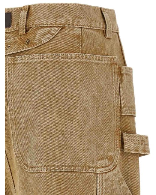 Moschino Natural Cotton Drill Pants